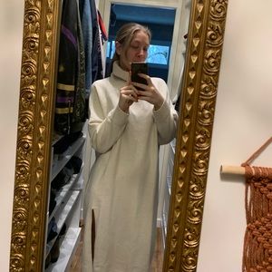 Cozy, knit turtleneck dress!